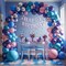 Blue Purple Balloon Arch Garland Kit, Purple Pink Blue Metallic Silver Balloons for Kids Birthday Hawaii Tropical Party Supplies Party Decorations